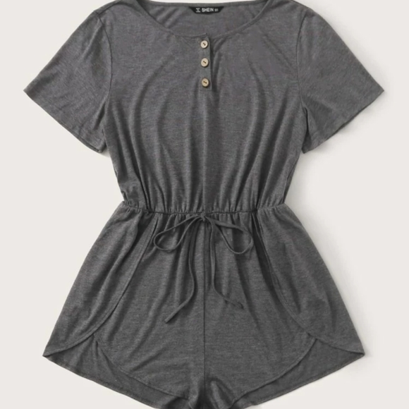 3/$20 gray Romper